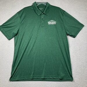 Mercyhurst University‎ Lakers Polo Shirt Men's XL Green Short Sleeve Football